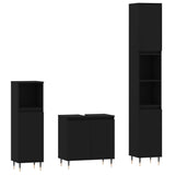 3 Piece Bathroom Cabinet Set Engineered Wood