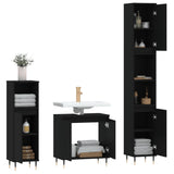 3 Piece Bathroom Cabinet Set Engineered Wood