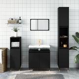 3 Piece Bathroom Cabinet Set Engineered Wood