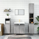 3 Piece Bathroom Cabinet Set Engineered Wood