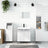 3 Piece Bathroom Cabinet Set Engineered Wood