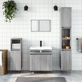 3 Piece Bathroom Cabinet Set Engineered Wood