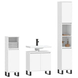 3 Piece Bathroom Cabinet Set Engineered Wood
