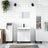 3 Piece Bathroom Cabinet Set Engineered Wood