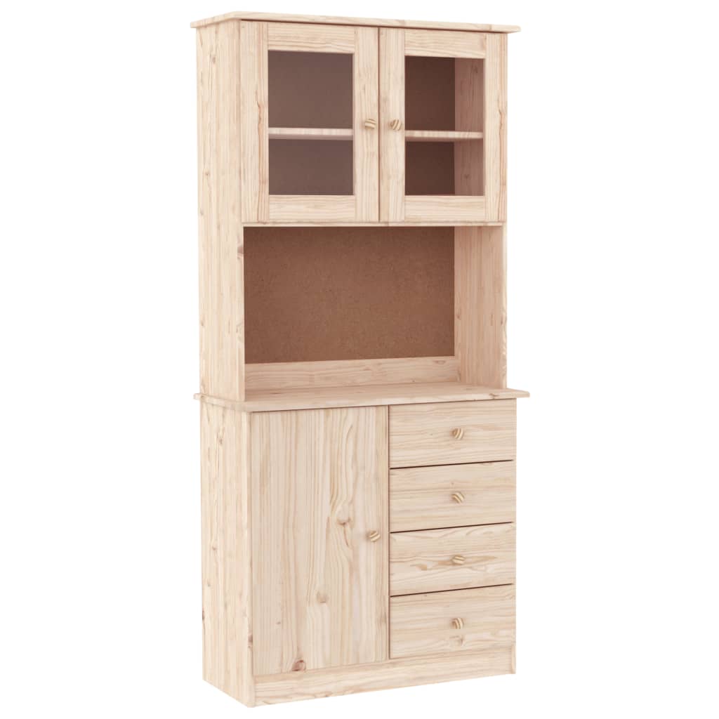 Highboard Alta 77X35X165 Cm Solid Wood Pine