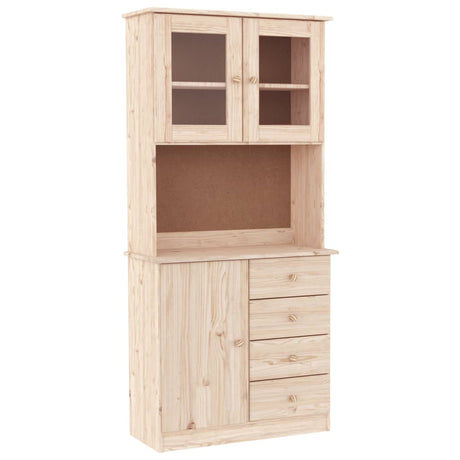 Highboard Alta 77X35X165 Cm Solid Wood Pine
