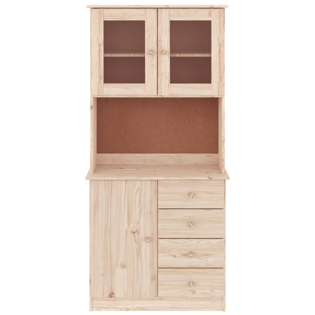 Highboard Alta 77X35X165 Cm Solid Wood Pine