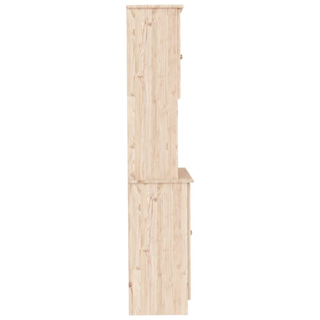 Highboard Alta 77X35X165 Cm Solid Wood Pine