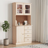 Highboard Alta 77X35X165 Cm Solid Wood Pine