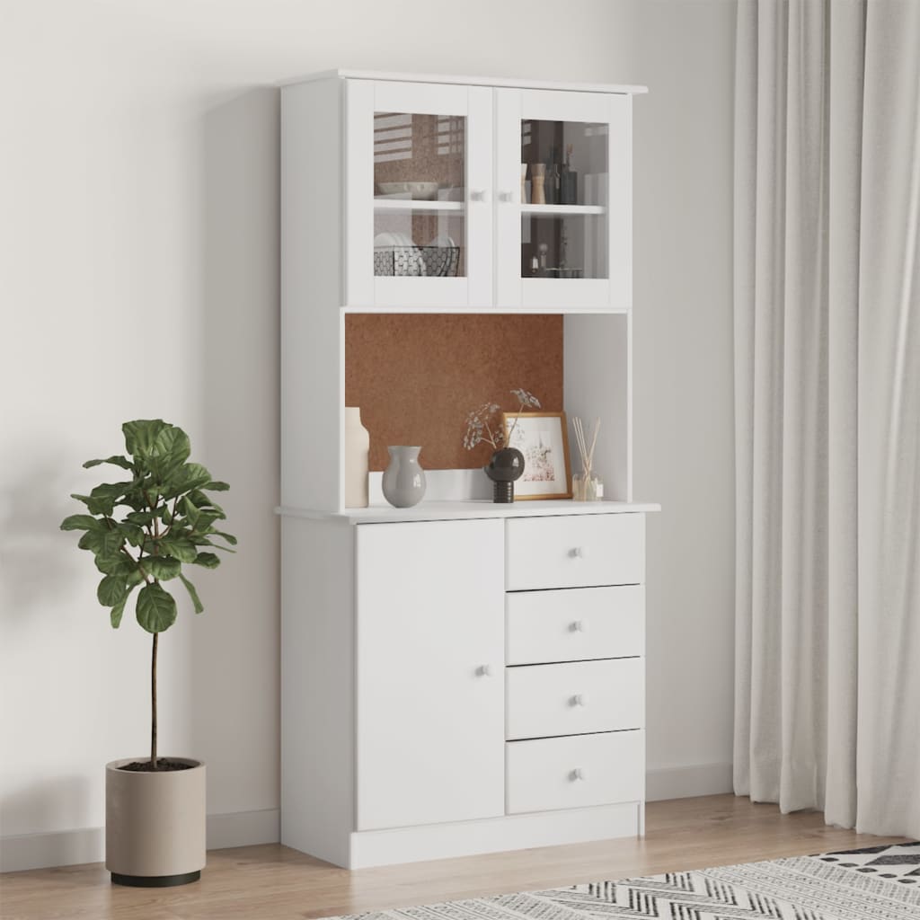 Highboard Alta 77X35X165 Cm Solid Wood Pine