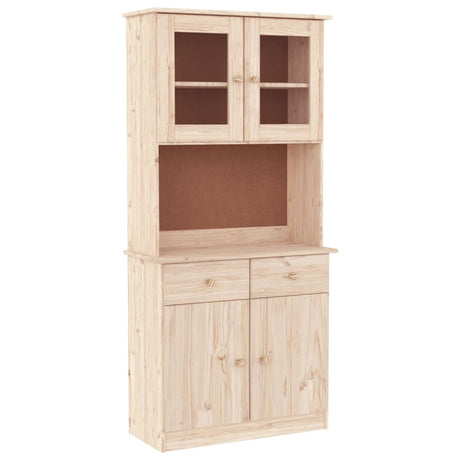 Highboard Alta 77X35X165 Cm Solid Wood Pine