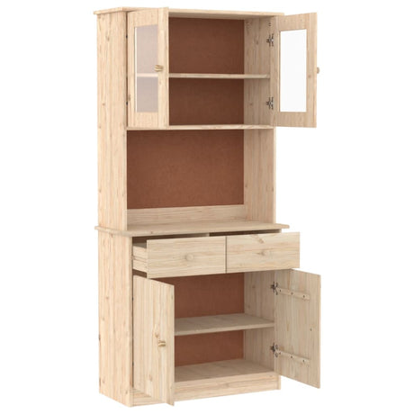 Highboard Alta 77X35X165 Cm Solid Wood Pine
