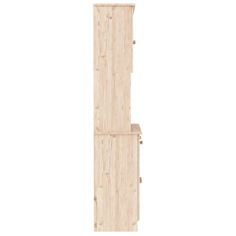 Highboard Alta 77X35X165 Cm Solid Wood Pine