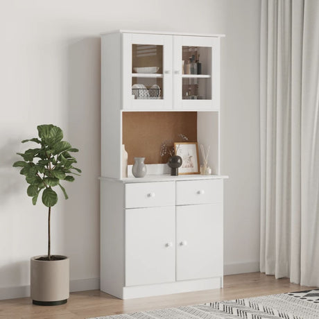Highboard Alta 77X35X165 Cm Solid Wood Pine