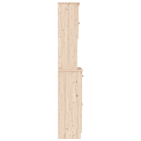 Highboard Alta 77X35X188 Cm Solid Wood Pine