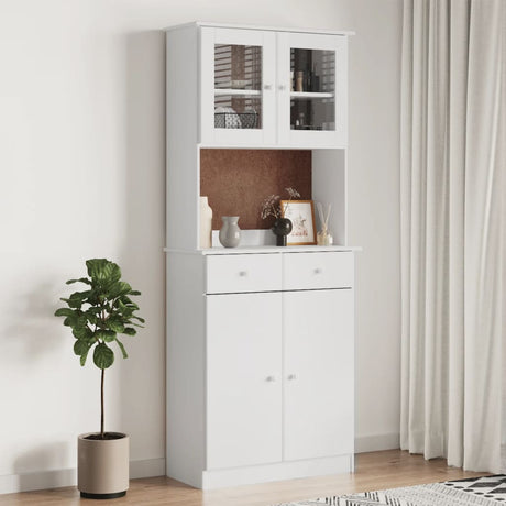 Highboard Alta 77X35X188 Cm Solid Wood Pine
