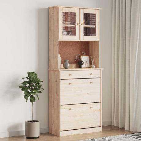 Highboard Alta 77X35X188Cm Solid Wood Pine