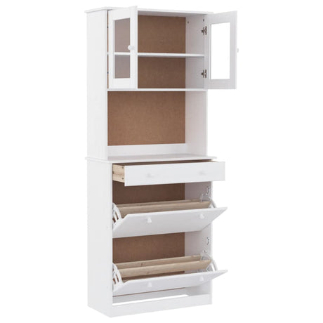 Highboard Alta 77X35X188Cm Solid Wood Pine
