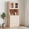 Highboard Alta 77X35X165 Cm Solid Wood Pine