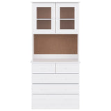 Highboard Alta 77X35X165 Cm Solid Wood Pine