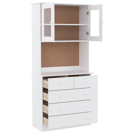 Highboard Alta 77X35X165 Cm Solid Wood Pine