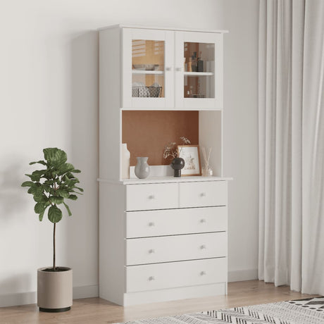 Highboard Alta 77X35X165 Cm Solid Wood Pine