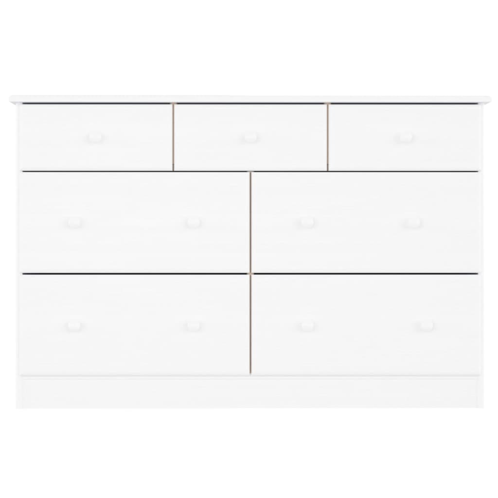 Chest Of Drawers Alta 112X35X73 Cm Solid Wood Pine