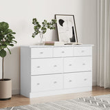 Chest Of Drawers Alta 112X35X73 Cm Solid Wood Pine
