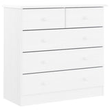 Chest of Drawers ALTA White 77x35x73 cm Solid Wood Pine