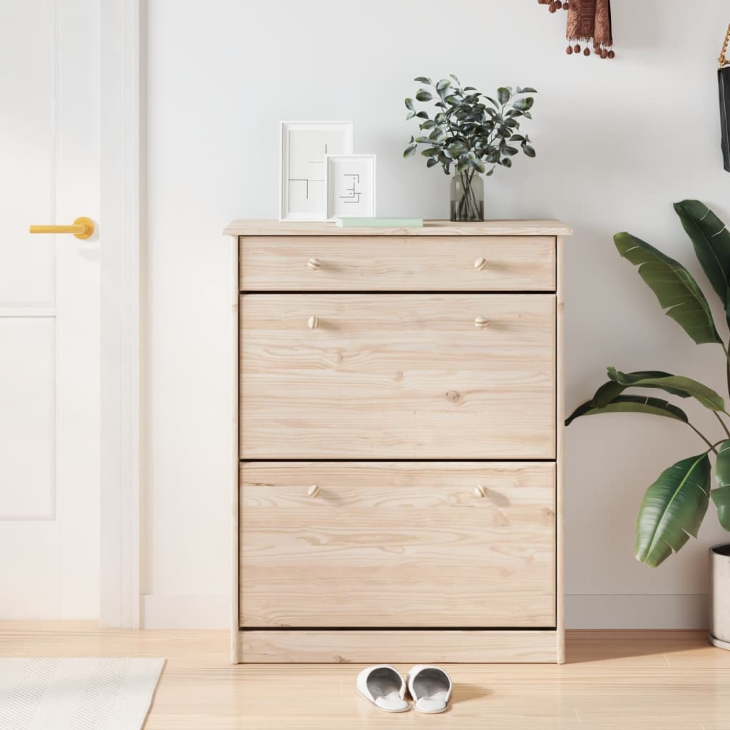 Shoe Cabinet Alta 77X35X96 Cm Solid Wood Pine