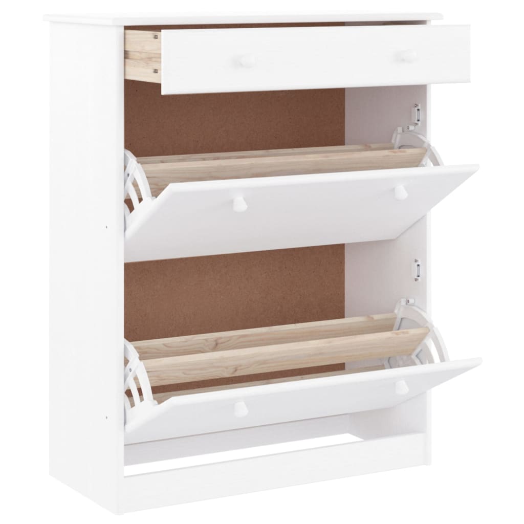 Shoe Cabinet Alta 77X35X96 Cm Solid Wood Pine