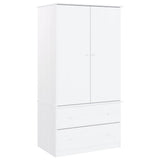 Wardrobe ALTA White 90x55x170 cm Solid Wood Pine