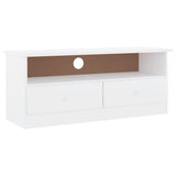 Tv Cabinet With Drawers Alta 100X35X41 Cm Solid Wood Pine