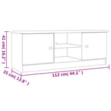 Tv Cabinet Alta 112X35X41 Cm Solid Wood Pine