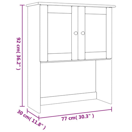 Dresser Top Alta 77X30X92 Cm Solid Wood Pine