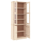 Glass Display Cabinet Alta 77X35X186.5 Cm Solid Wood Pine
