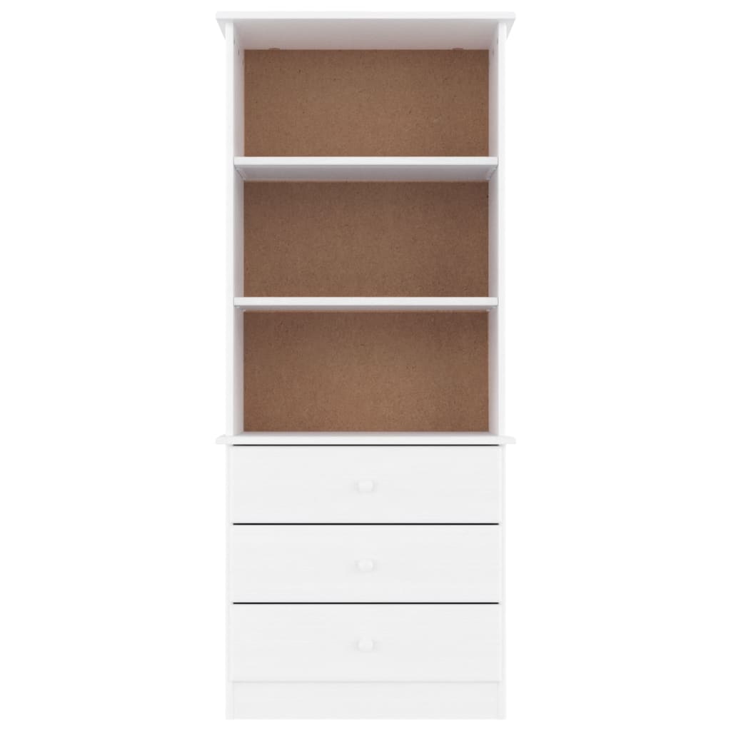 Bookcase With Drawers Alta 60X35X142 Cm Solid Wood Pine