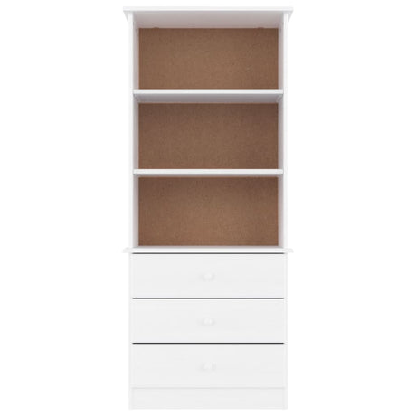 Bookcase With Drawers Alta 60X35X142 Cm Solid Wood Pine