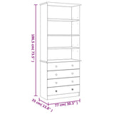 Bookcase With Drawers Alta 77X35X186.5 Cm Solid Wood Pine