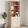 Bookcase With Drawers Alta 77X35X186.5 Cm Solid Wood Pine