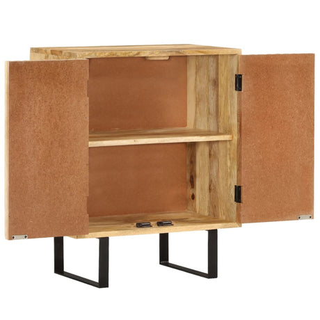 Sideboard With 2 Doors 55X35X70 Cm Solid Wood Mango