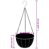 Hanging Basket Brackets With Planters 4 Pcs Black Steel