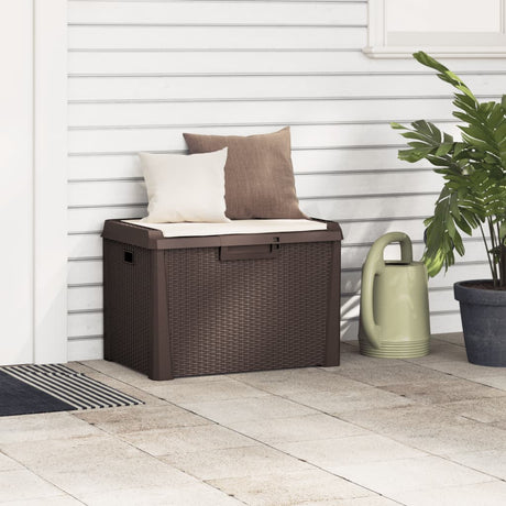 Garden Storage Box With Seat Cushion 125 L Pp