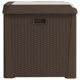 Garden Storage Box With Seat Cushion 125 L Pp