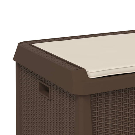 Garden Storage Box With Seat Cushion 125 L Pp