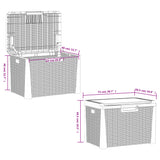 Garden Storage Box With Seat Cushion 125 L Pp