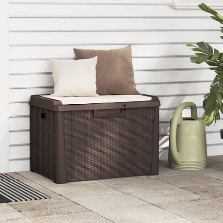 Garden Storage Box With Seat Cushion 125 L Pp