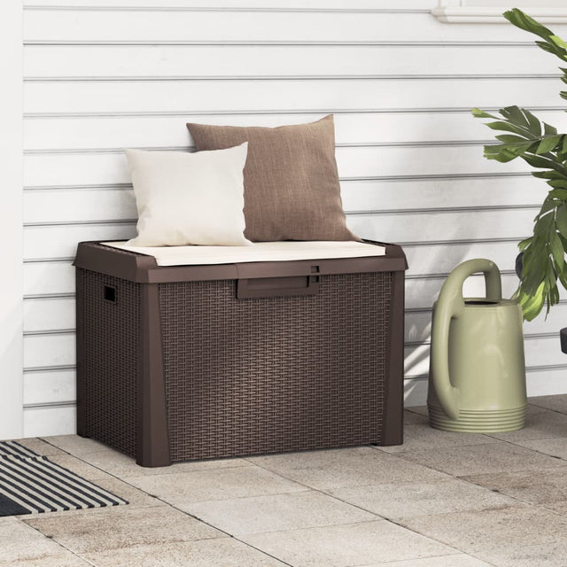 Garden Storage Box With Seat Cushion 125 L Pp