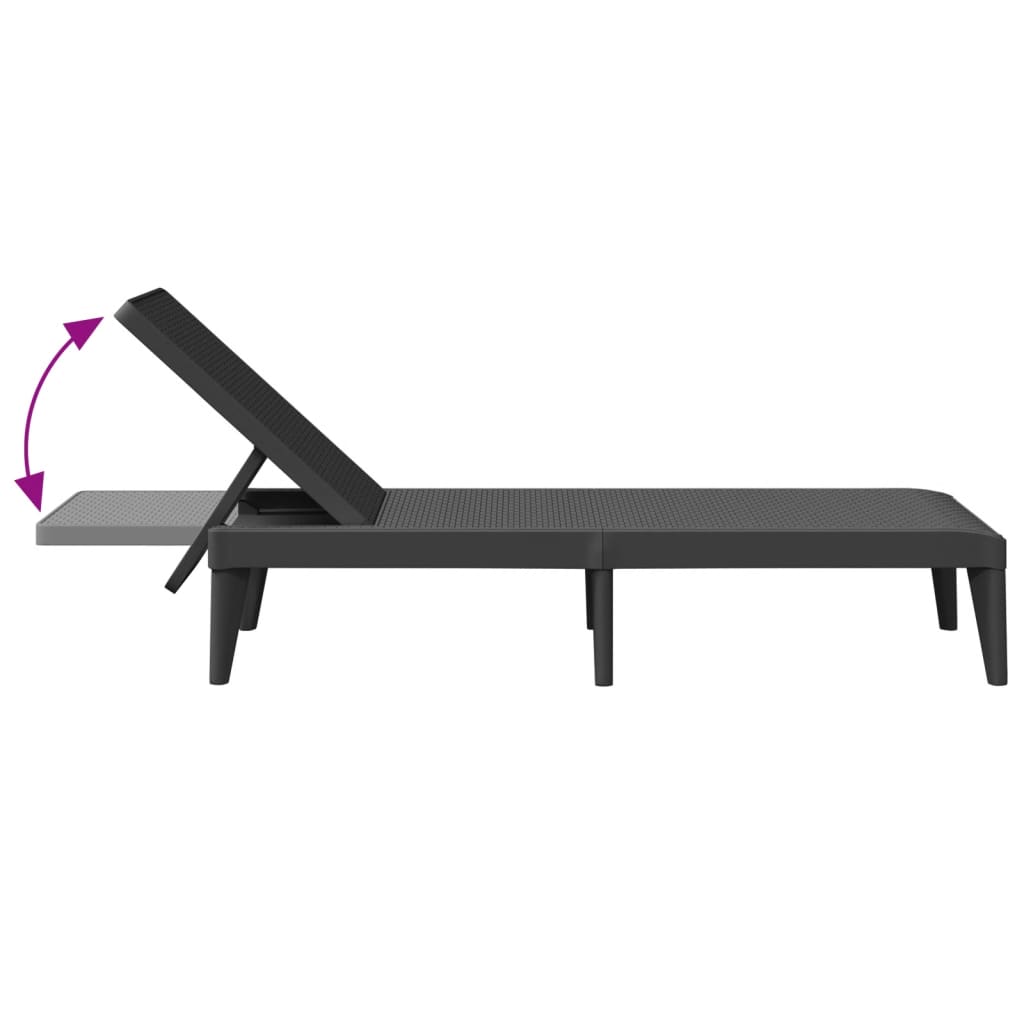 Sun Lounger 186X60X29 Cm Pp