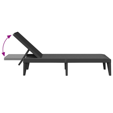 Sun Lounger 186X60X29 Cm Pp
